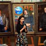 Анастасия Чернова обратила внимание собравшихся к глубокому смыслу в сюжетах картин галереи Алмазовых